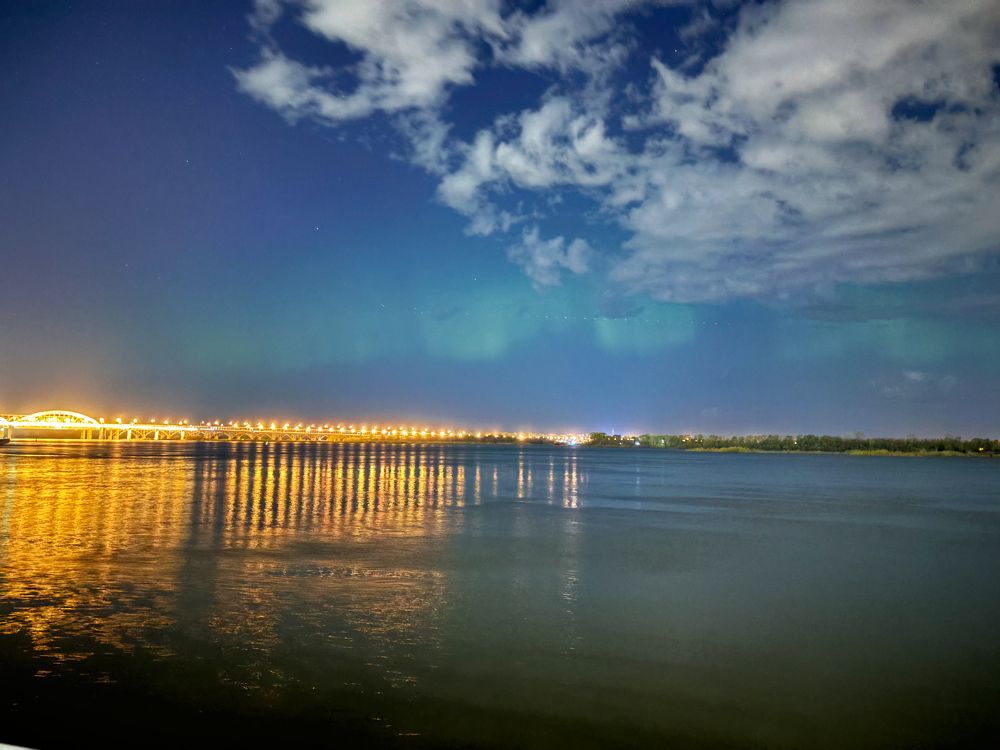 Северное сияние в Нижнем Новгороде