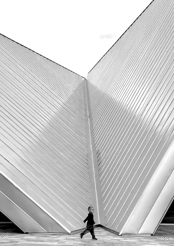 A small man in a big world