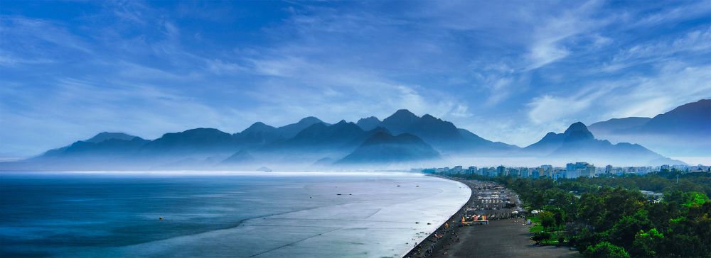 Konyaaltı Beach and Antalya Mountains