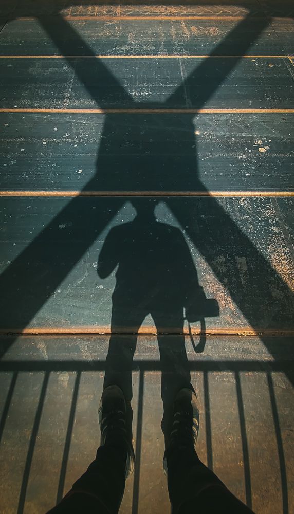 Shadow on bridge