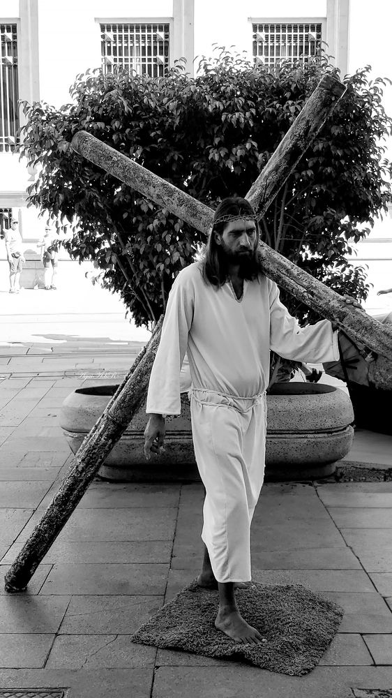 Street artists! Human statues!