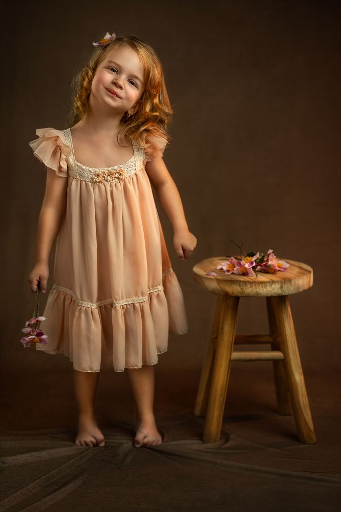 Sweet girl with flowers