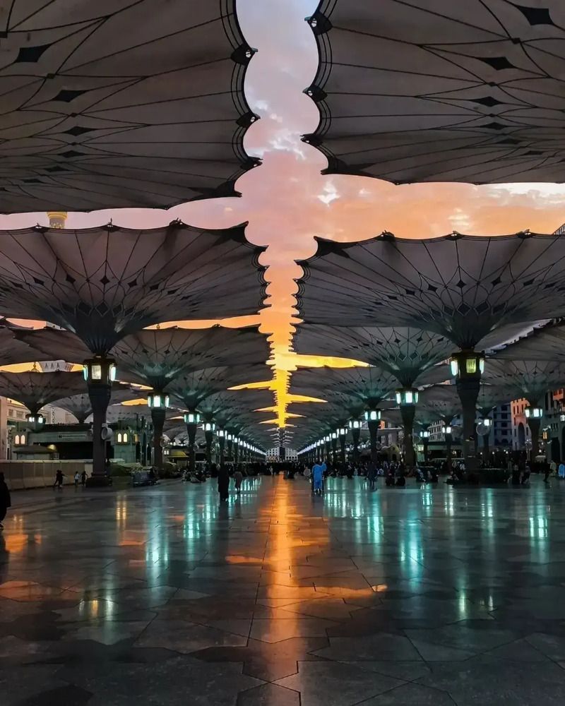 Under the shade of tents