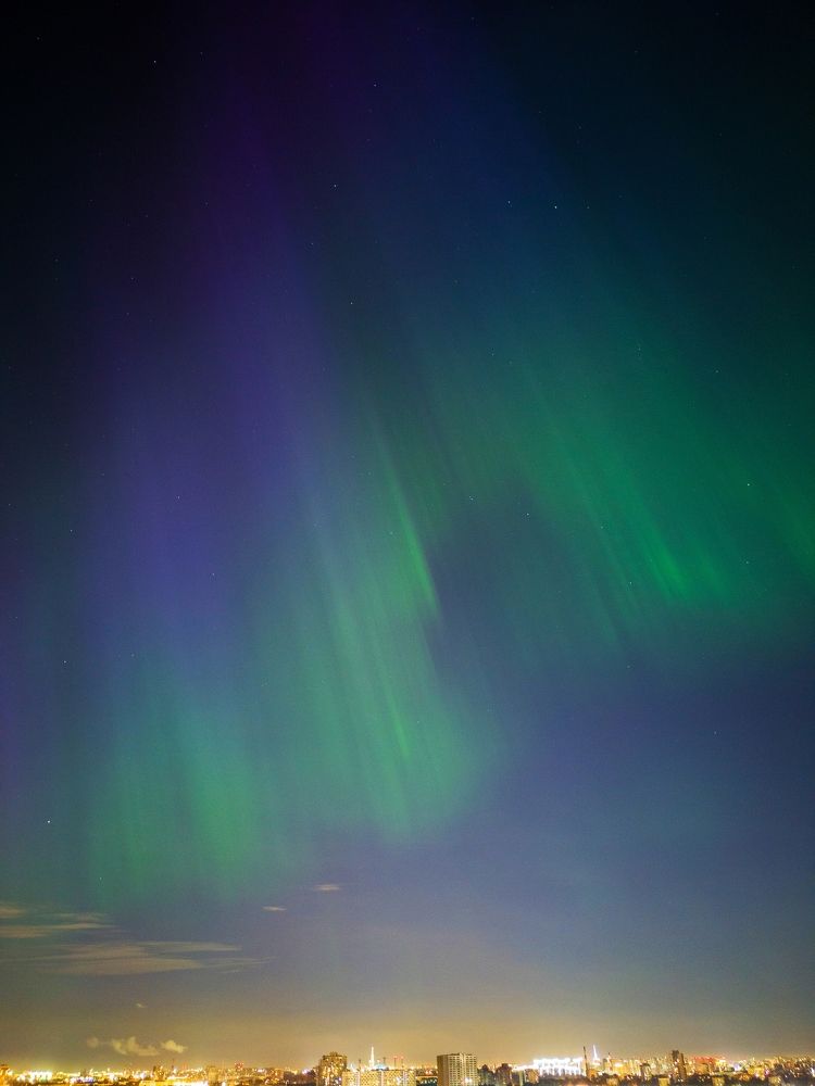 Аврора над Санкт-Петербургом