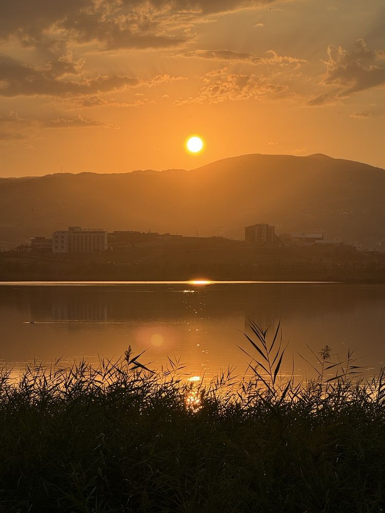 Sunset on the Lisi lake