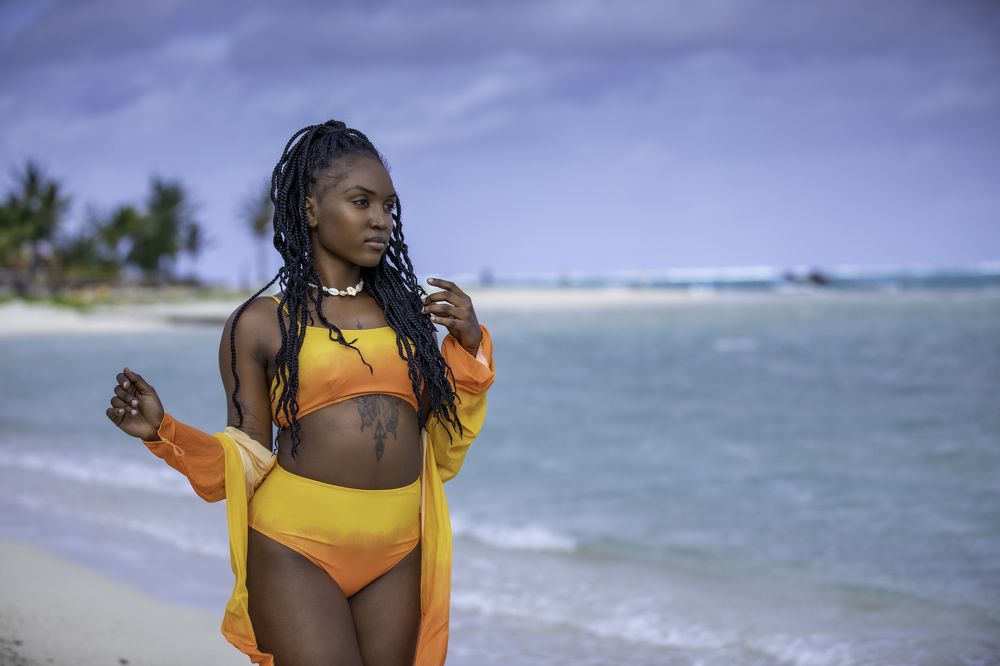 Beach and glam fashion