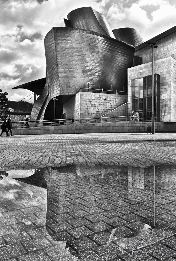 Reflections on the pavement