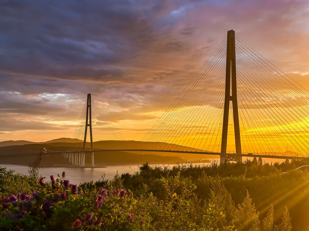 Русский мост в золотой час