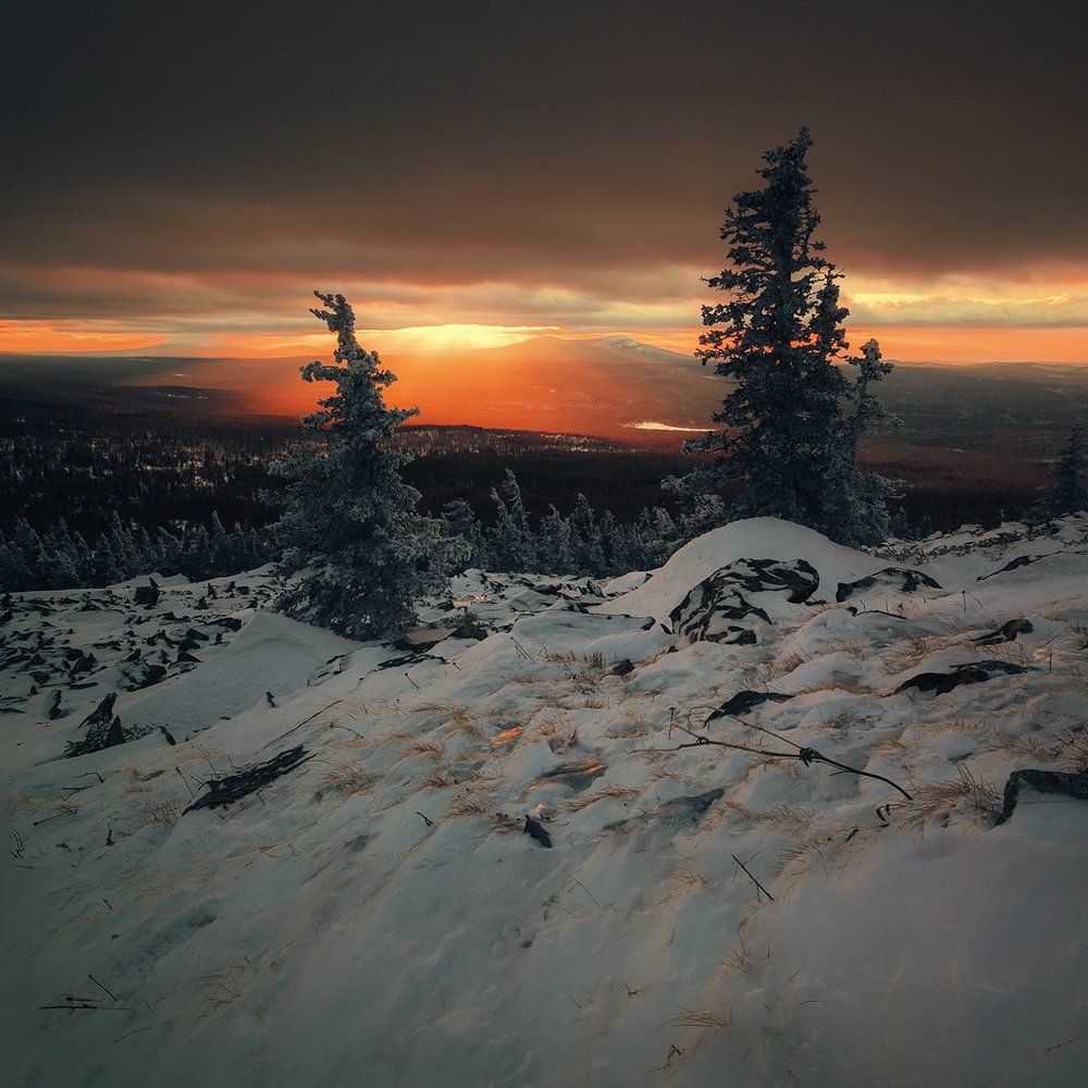 Уреньга, последний зимний закат