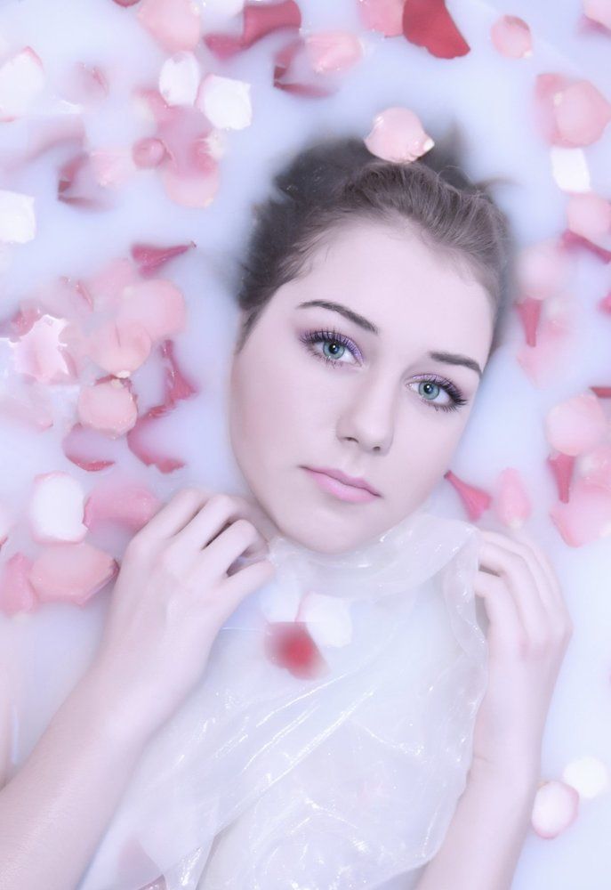 A spa in a milk bath...