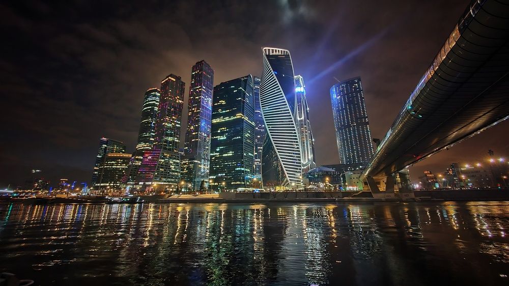 Огни ночной Москвы