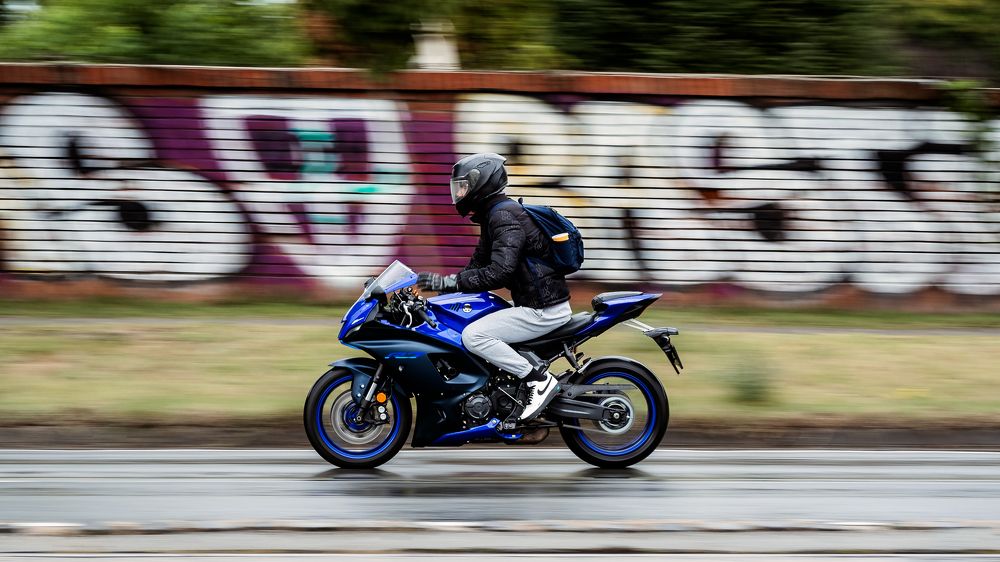 Blue Motorbike