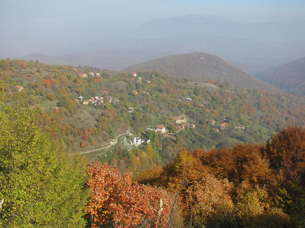 View to the mountain village