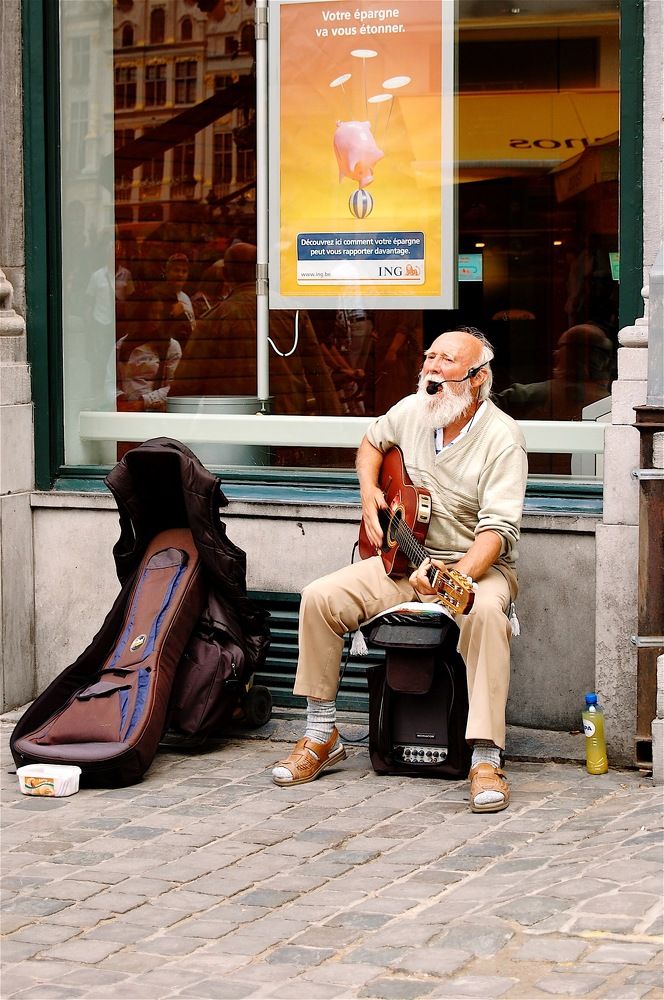 Busking in Brussels