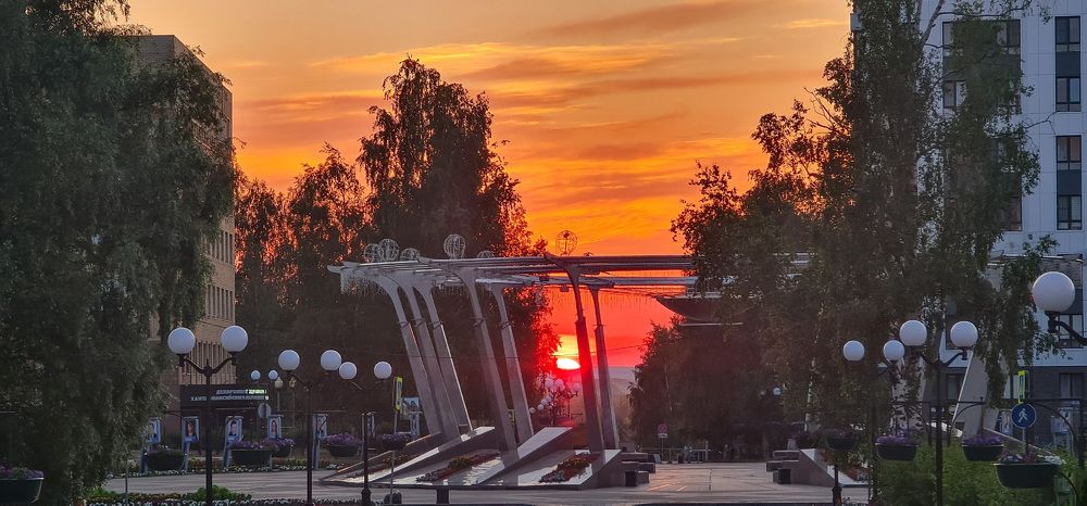 В лучах заката