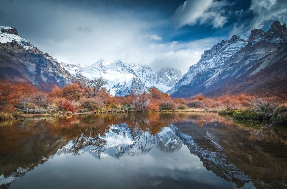 Patagonian Landscape in Autumn