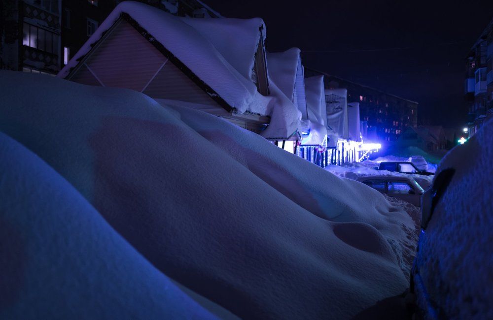 Снежный город Шерегеш.