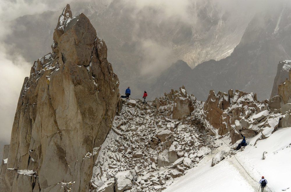 при восхождении