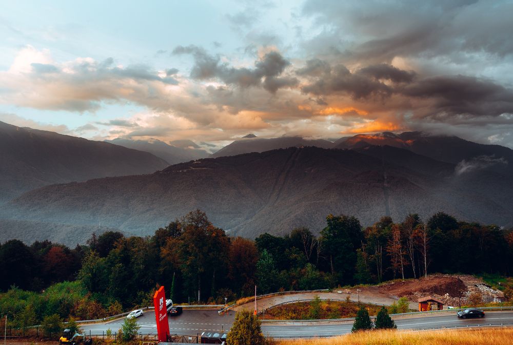 Закат в горах