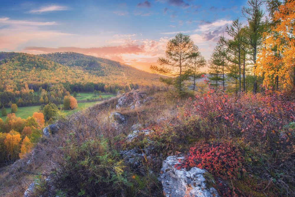 Калейдоскоп осенних красок.