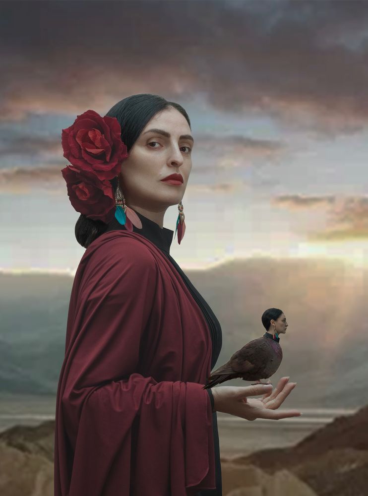 Paloma negra. Autoportrait