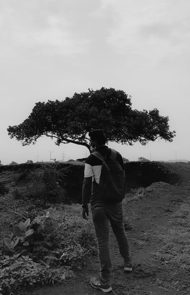 Black and white
