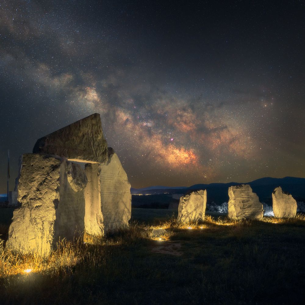 Carved stones and stars