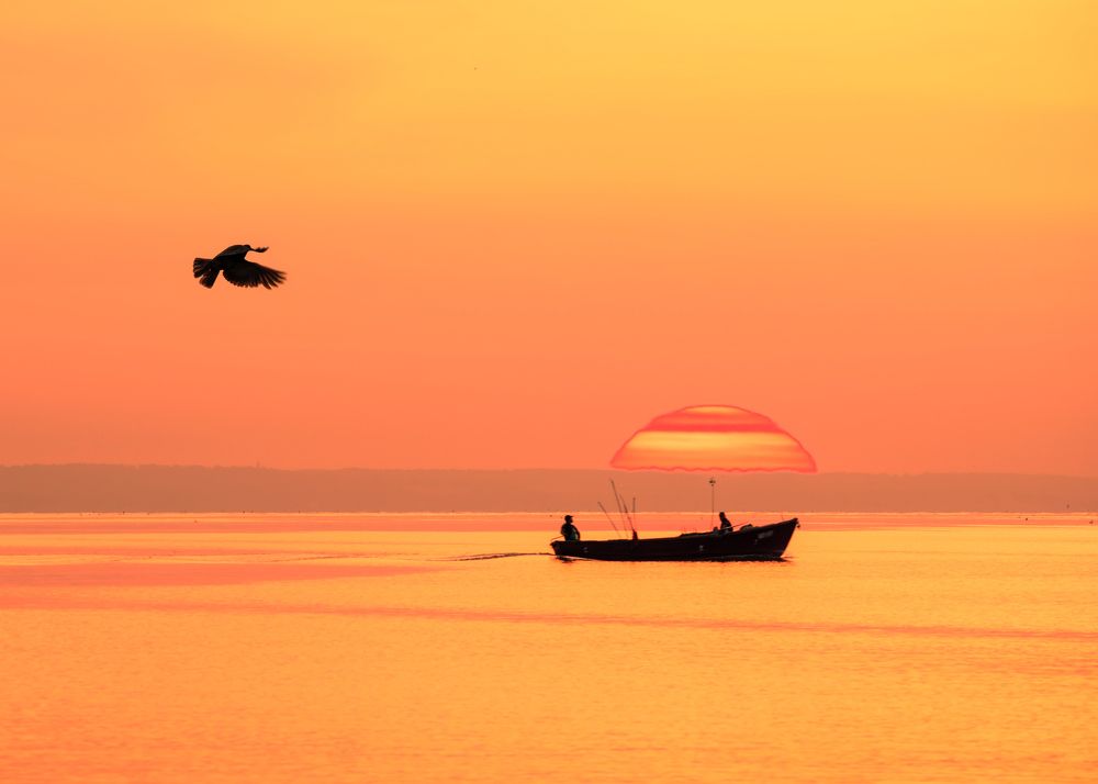 Рыбаки под солнечным зонтом!