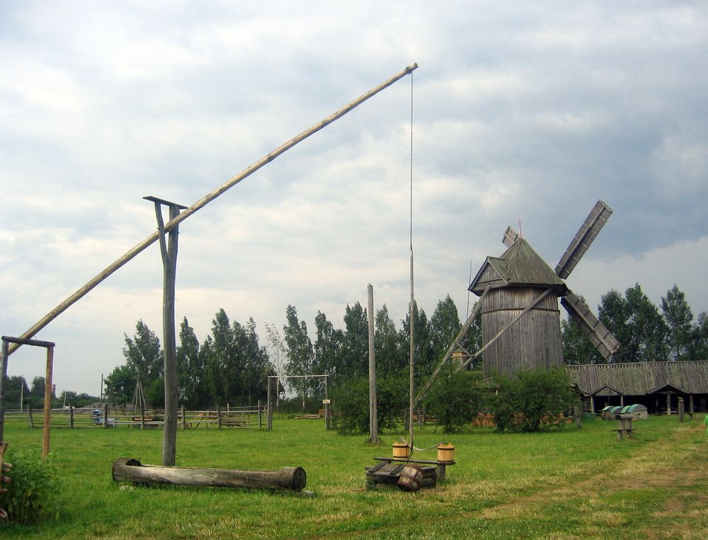 Журавель и мельница