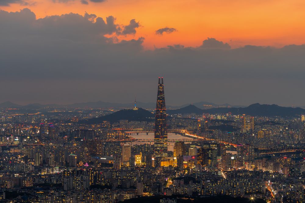Seoul at sunset