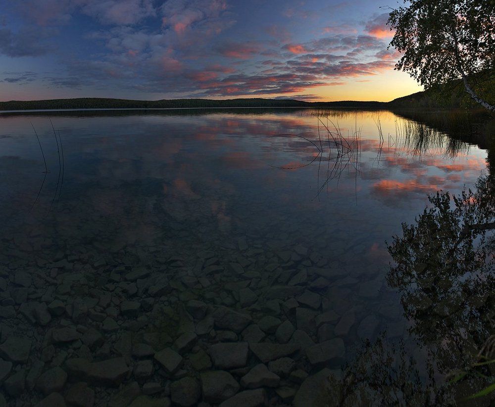 Закат на озере Инголь