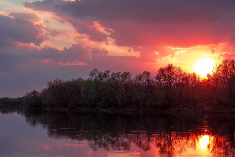 Закат над р. Клязьма