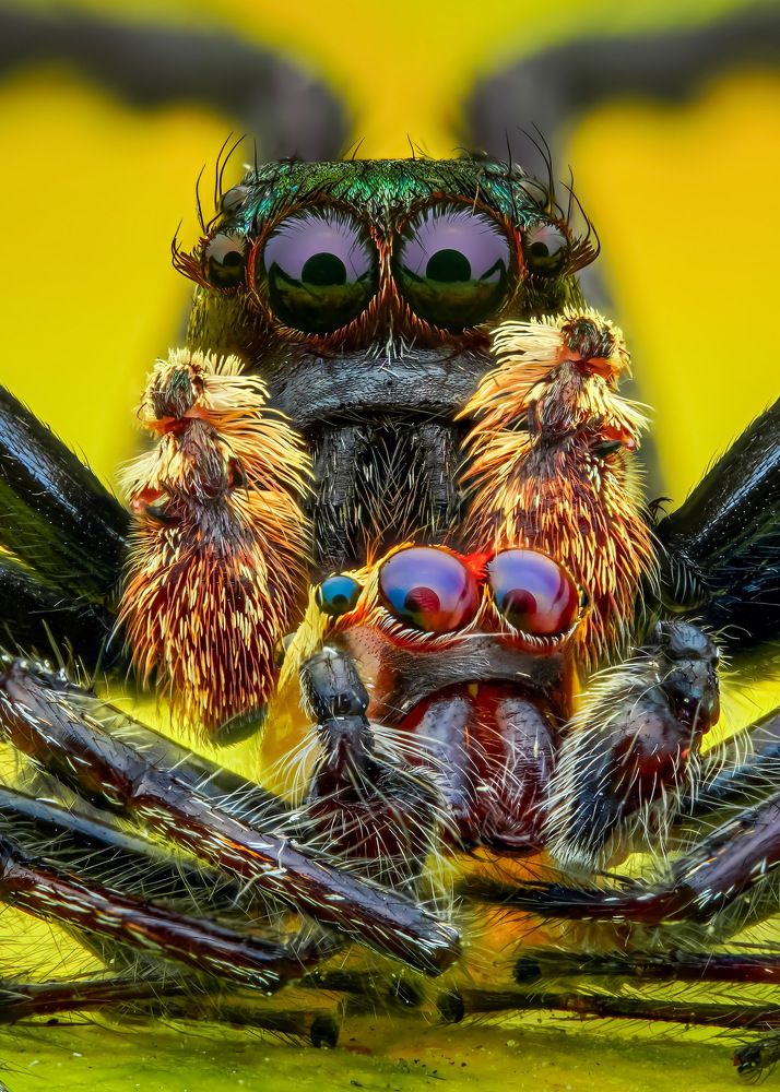 The male Portia hunting male Epeus