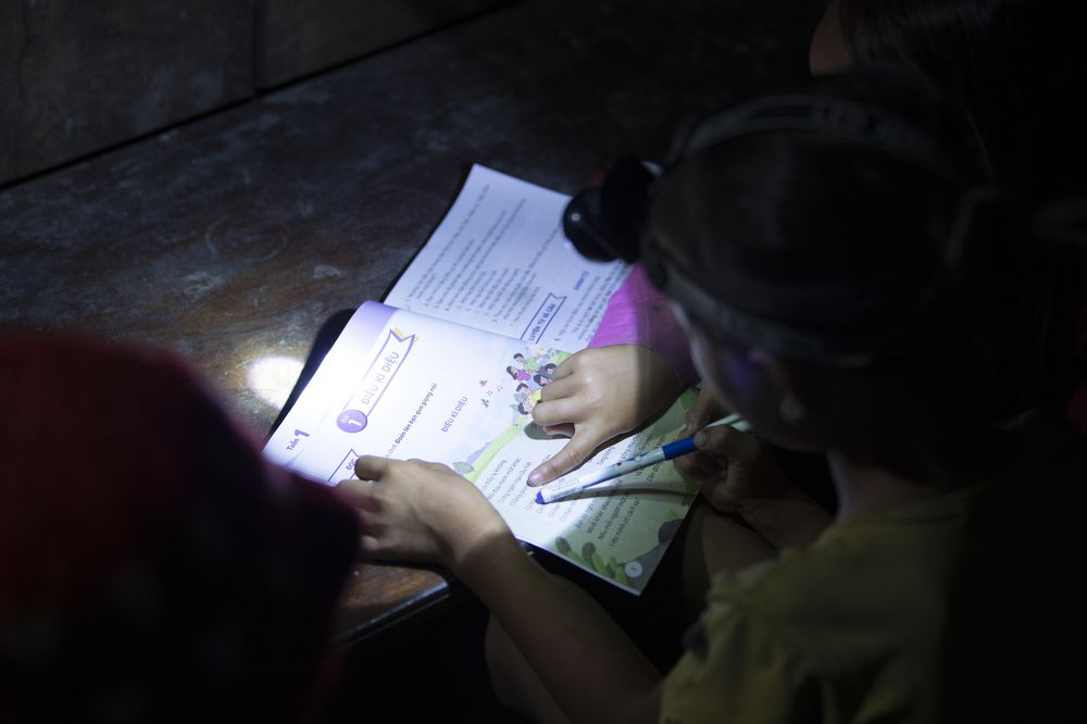 The only source of light for study