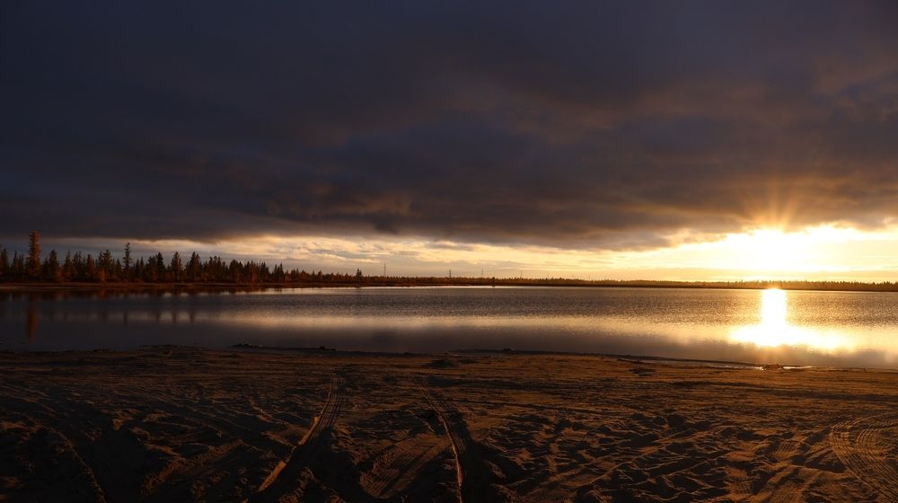 Golden sunset of autumn