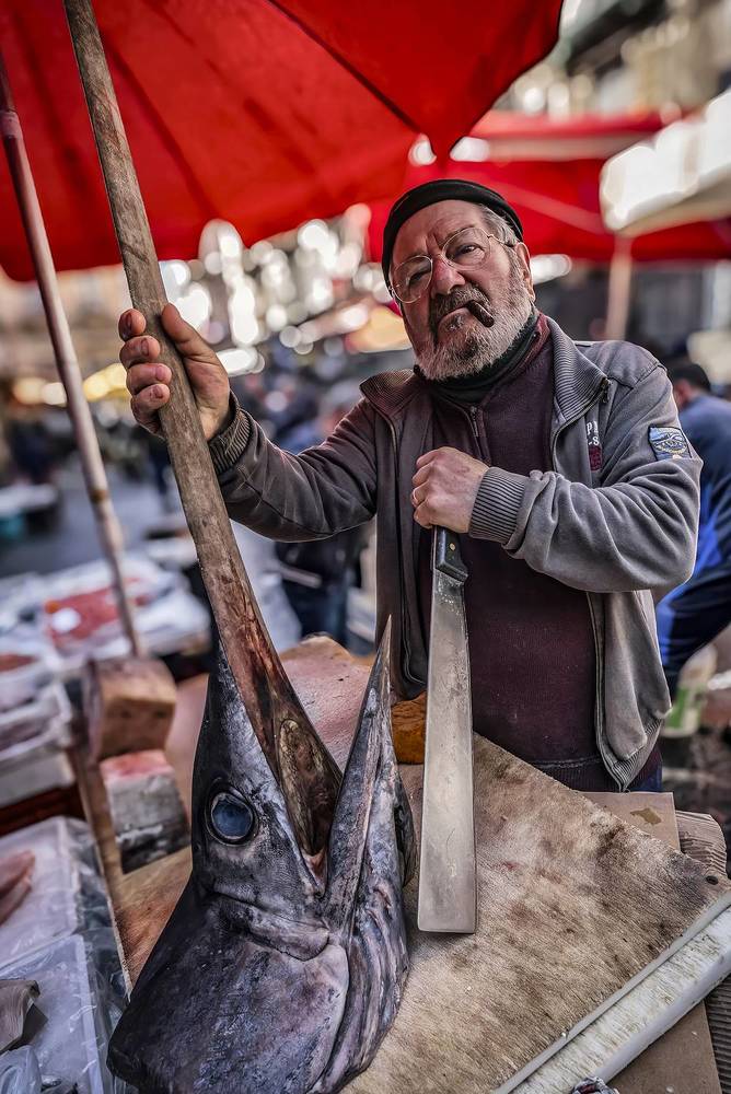Fish market in Catania,Italy