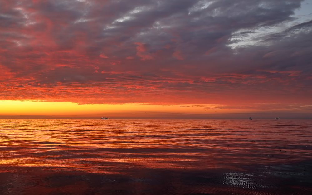 на вечерней рыбалке..