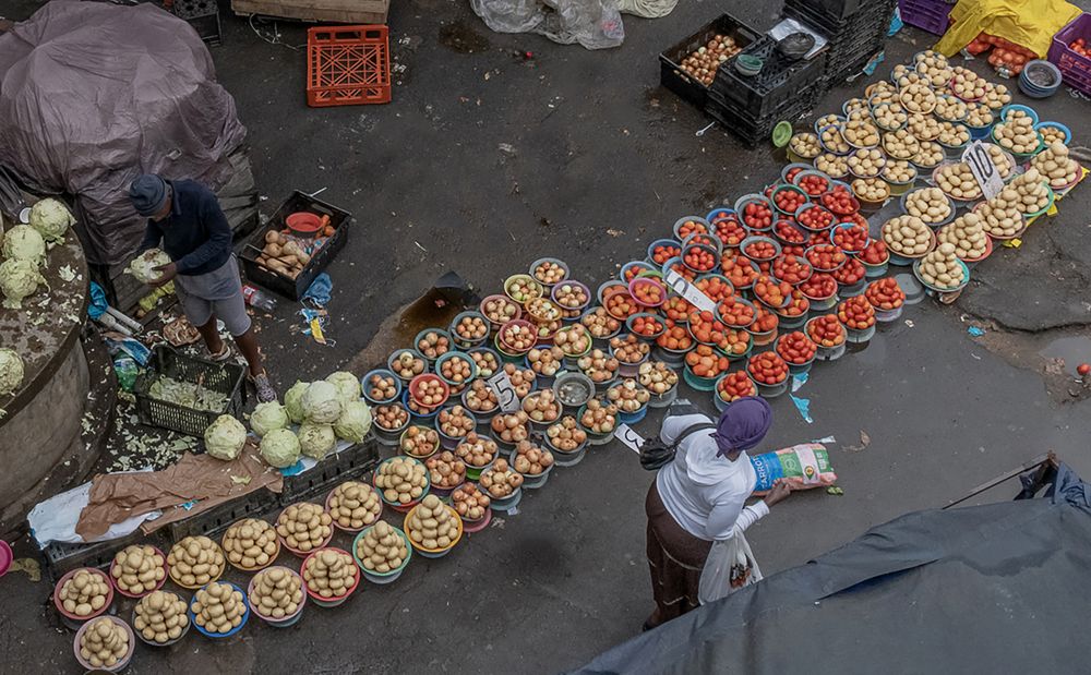 African Vegetable market