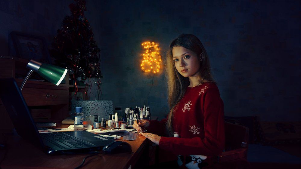 Рождественский маникюр