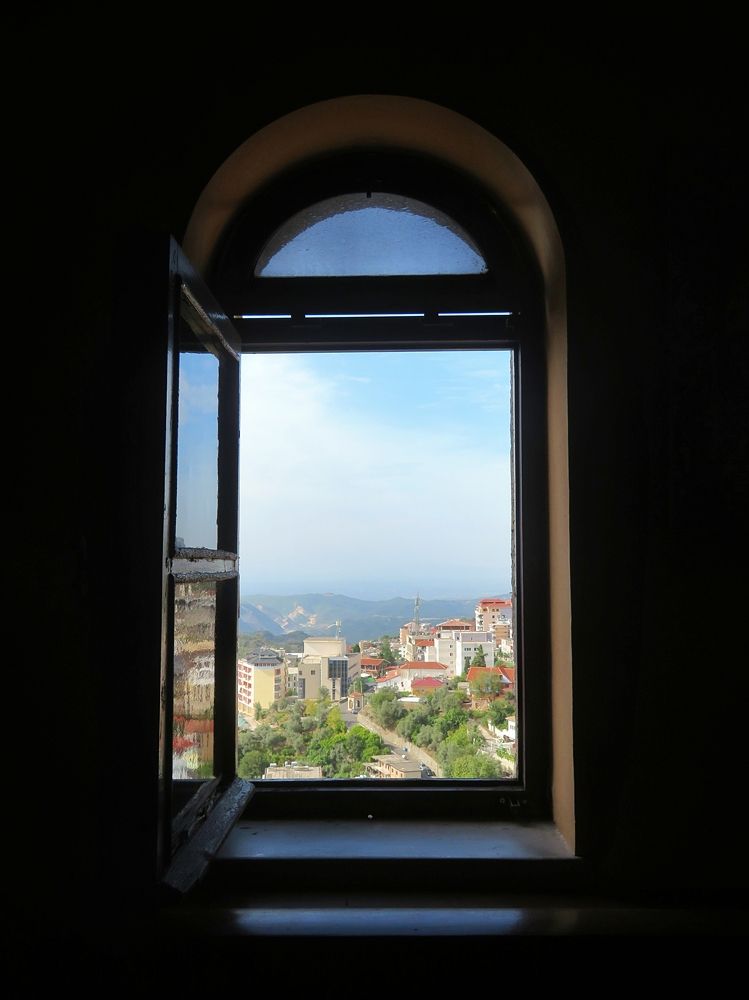 City through a window