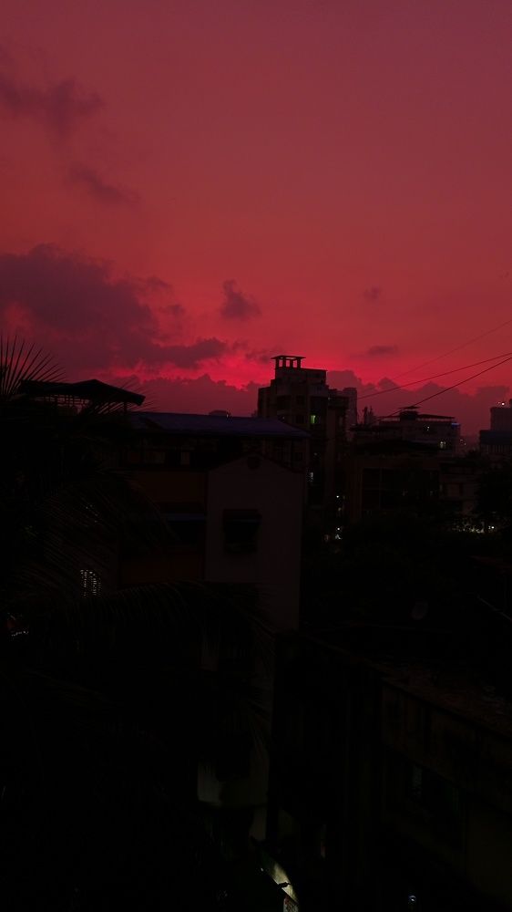 SKY WITH RED DYE