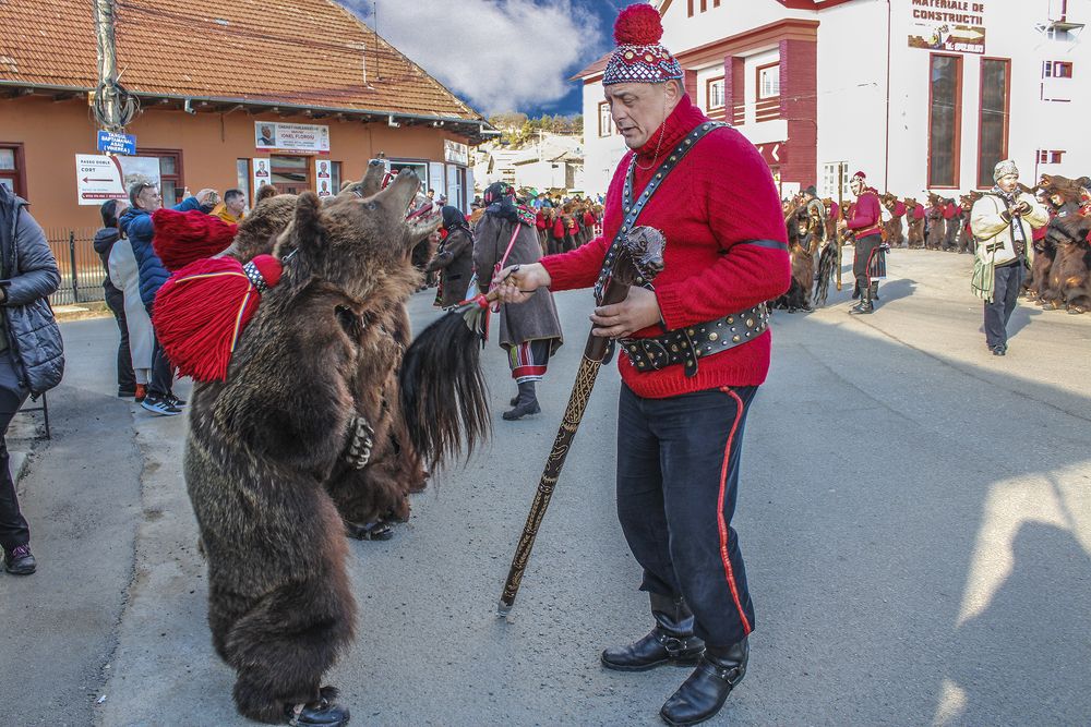 Father and son at the bear dance