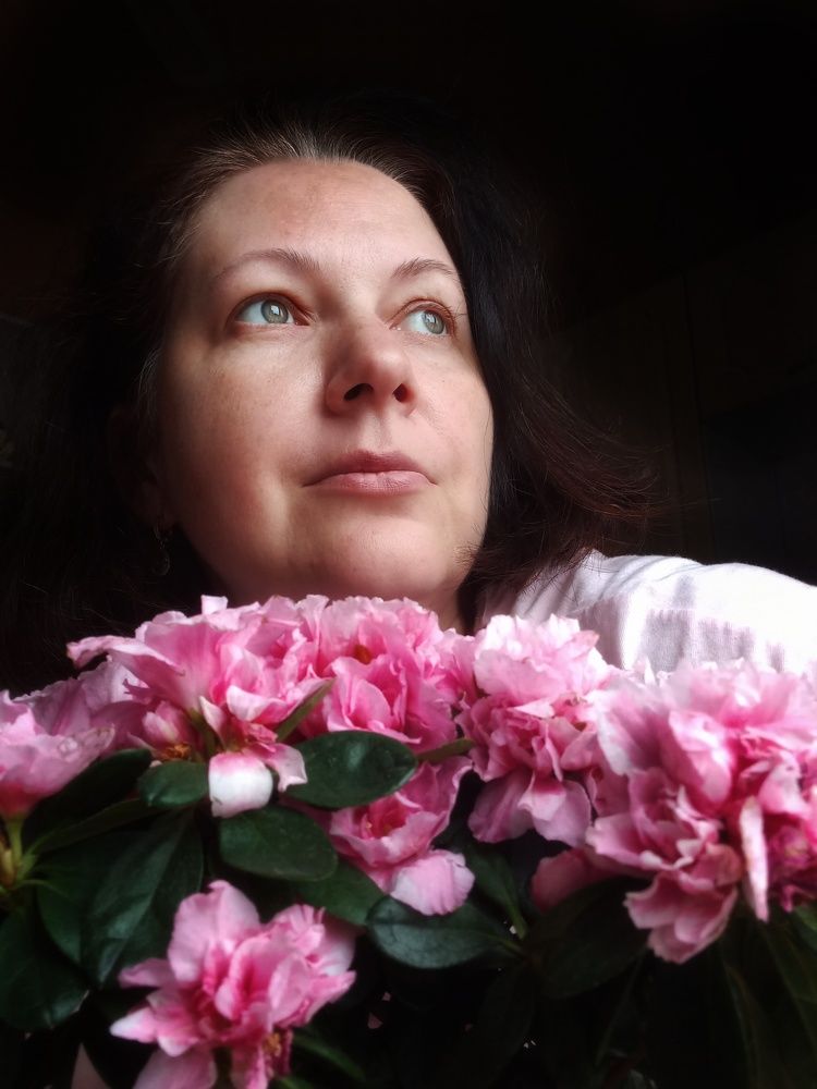 Селфи с цветами