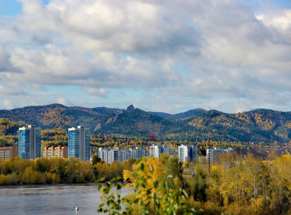 Осень в городе на Енисее.