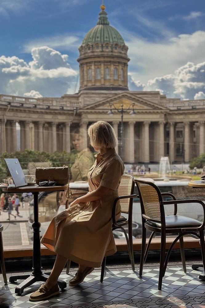 Вид на Казанский собор в Санкт-Петербурге