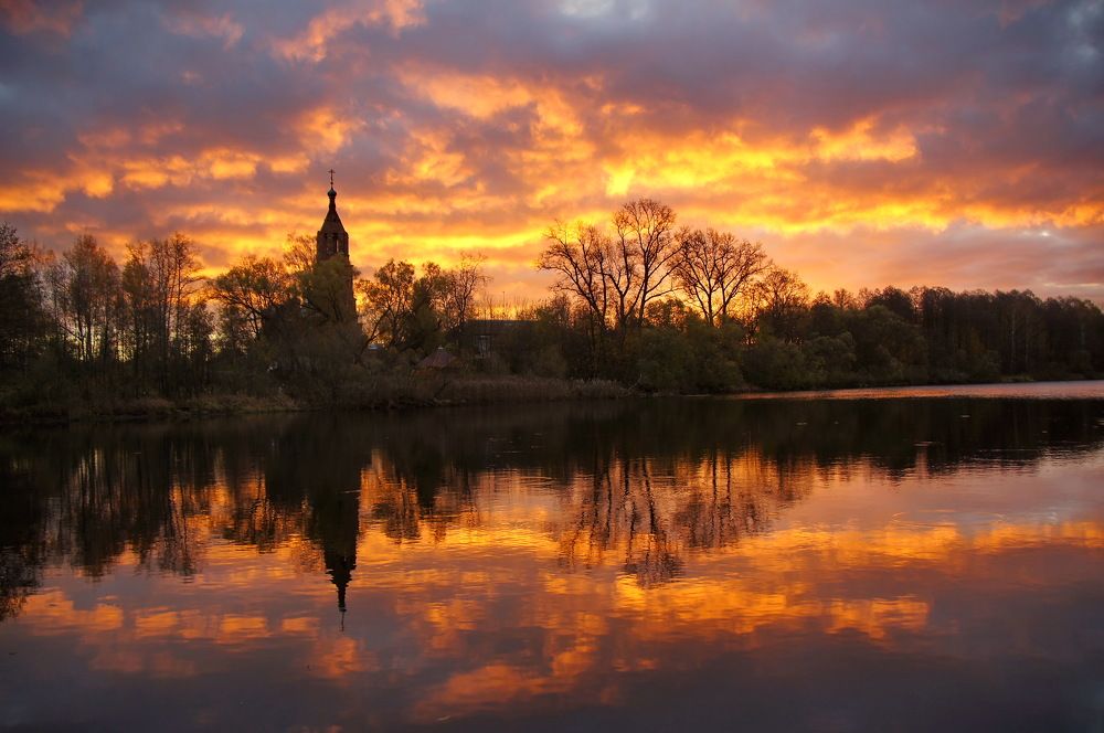 Рассвет на речке Лютихе