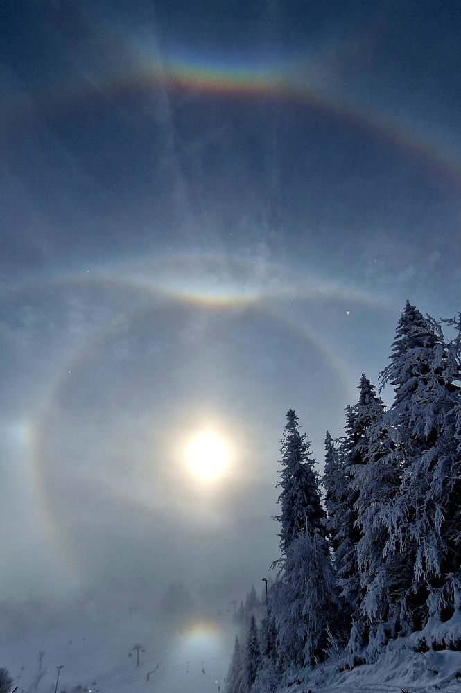 Parhelio en los bosques bávaros