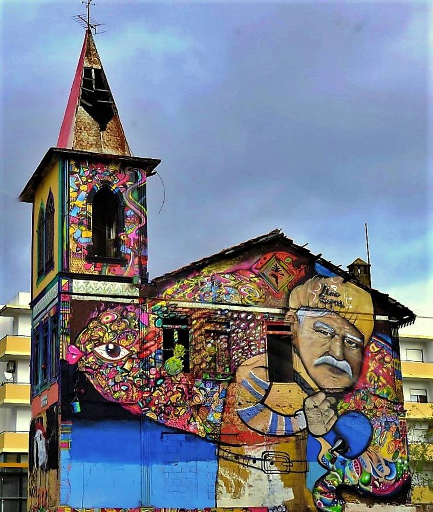 Art on a church wall