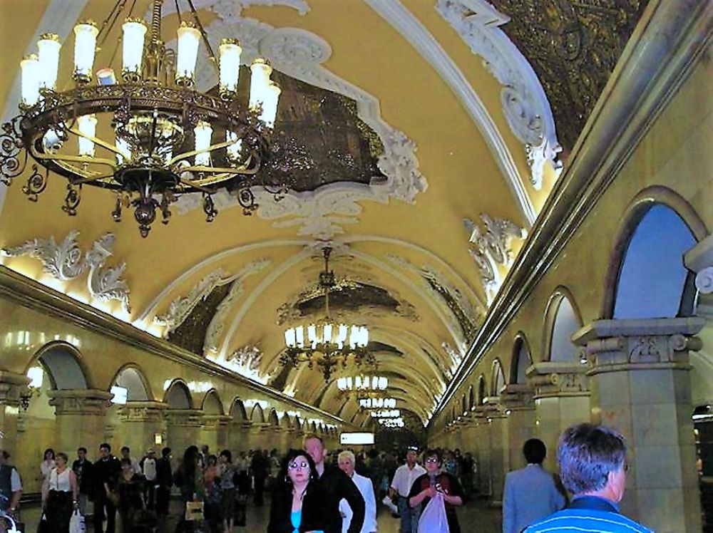 Metro station at rush hour