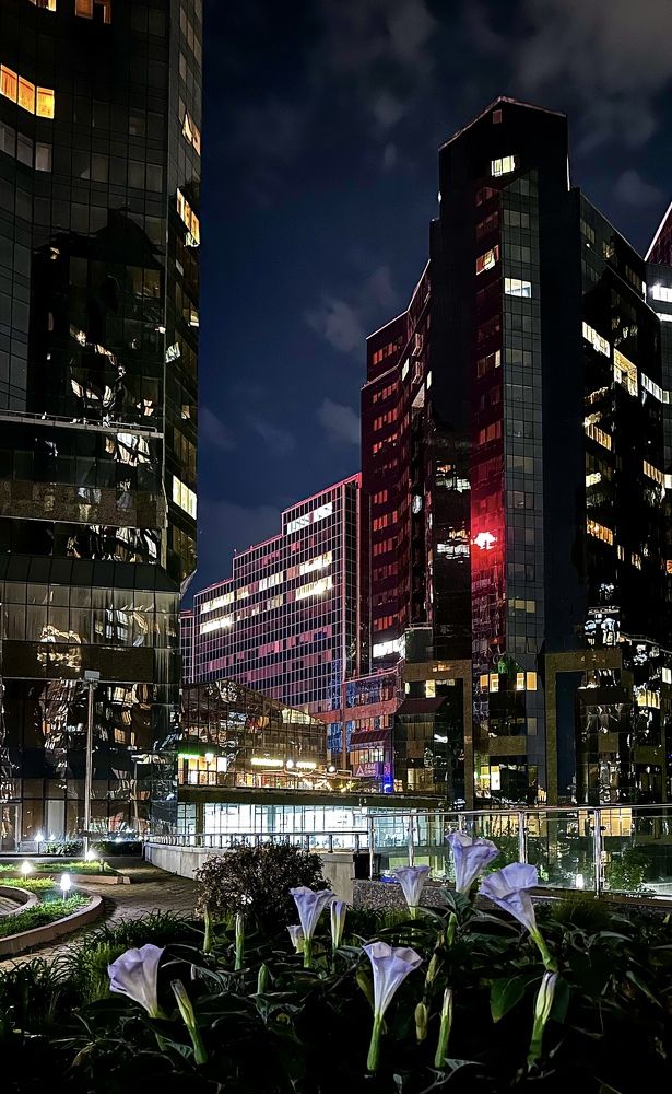 Ночной город Алматы